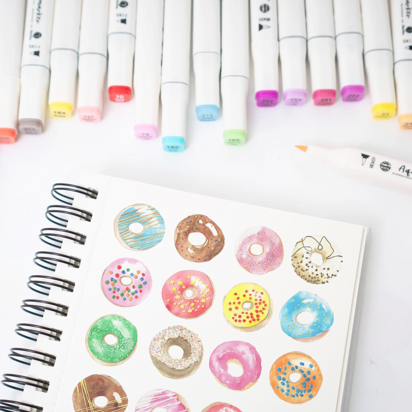50 Aquamarkers Set Watercolor Markers Coloring Markers - Etsy