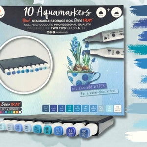 10 Aquamarkers - (5 magical colours en tinten
