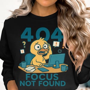 Funny 404 Error Duck Shirt: Programmer Humor, Geeky Tech Gift