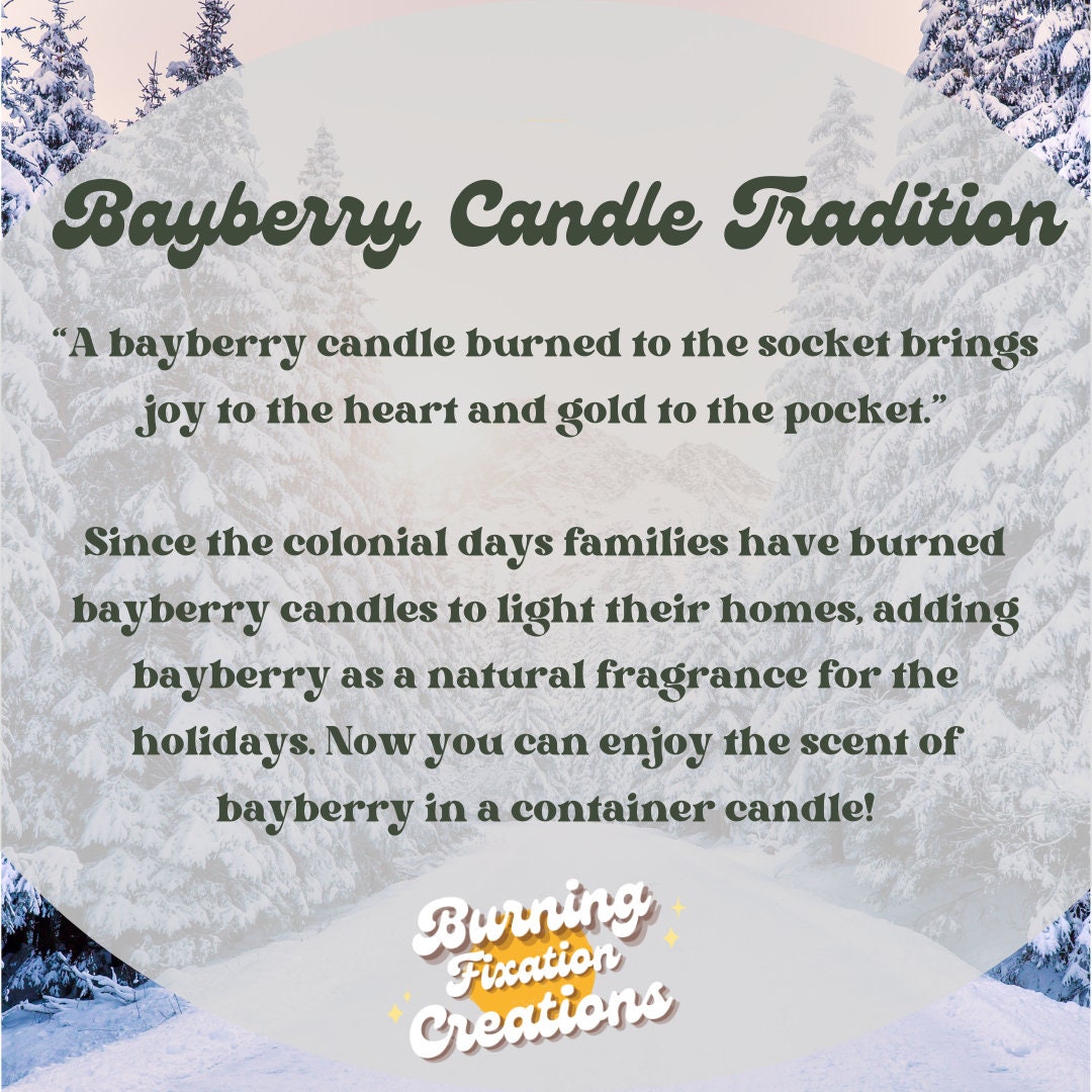 bayberry cinnamon coconut soy wax candle, holiday spicy scent