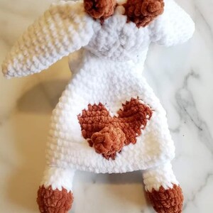 Gilbert the Sleepy Goat lovey crochet pattern US and Norwegian terms Snuggler PDF Only image 3