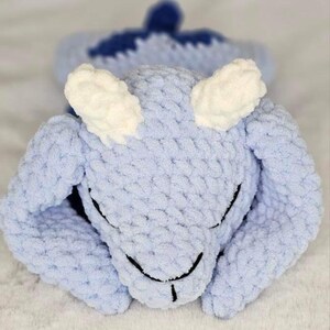 Gilbert the Sleepy Goat lovey crochet pattern US and Norwegian terms Snuggler PDF Only image 4