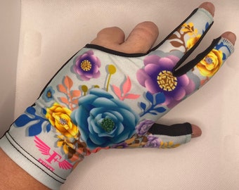 Floral Billiards Glove - Left / Right Hand Options
