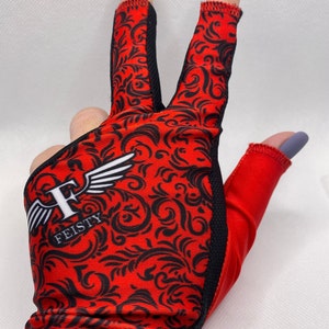 Roxi Red Billard Handschuh - Links / Rechtshänder Optionen