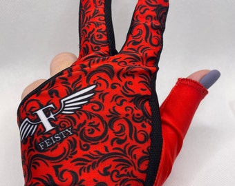 Roxi Red Billiards Glove - Left / Right Hand Options
