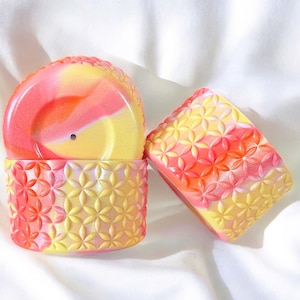 Summer Heat Shimmer | FLORA | Silicone Tumbler Boot