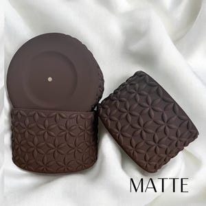 Chocolate Matte | Flora | Silicone Tumbler Boot