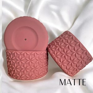Antique Pink Matte | Flora | Silicone Tumbler Boot