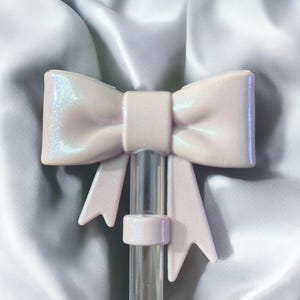Aster Shimmer | 3D Bow | Straw Topper 10mm