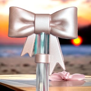 Rose Gold Bow | 3D BOW | Straw Topper 10mm