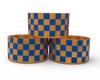 Arctic Twist & Gold Checks | Silicone Tumbler Boot
