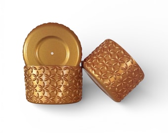 Metallic Gold | Flora | Silicone Tumbler Boot