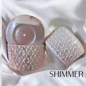 Almond Rose Shimmer | Flora | Silicone Tumbler Boot