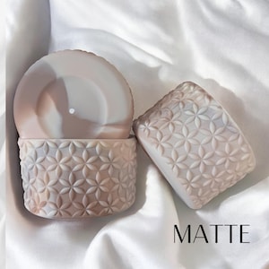Almond Rose Swirl Matte | Flora | Silicone Tumbler Boot