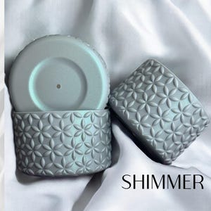 Light Gray Shimmer | Flora | Silicone Tumbler Boot
