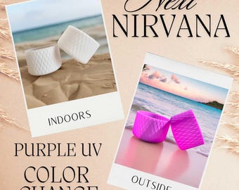 UV Color Change Purple Waves | Silicone Tumbler Boot