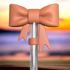 3D Golden Toast Bow | Straw Topper 10mm