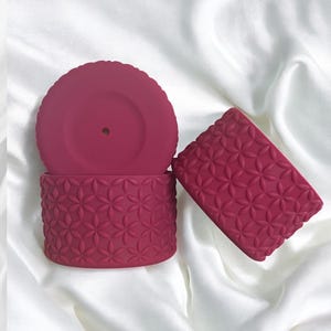 Maroon | Flora | Silicone Tumbler Boot