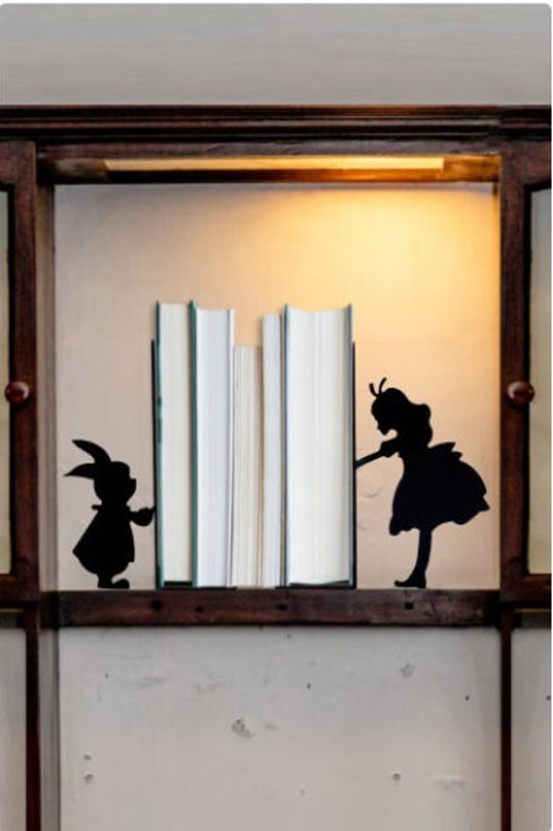 Alice in Wonderland Metal Bookends Heavy and Durable Etsy
