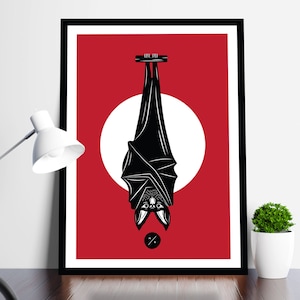 Vampire Bat Art Print: Gothic Home Decor (A4)