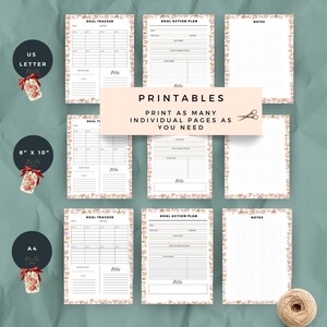 Printable Goal Tracker, Action Plan Worksheet, Notes Page for Artists ...