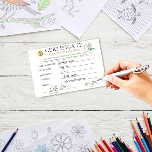 Certificate of Authenticity for Small Works,Editable Artist Traditional Style Certificate,Art Canva Template, Printable COA,6 size bundle