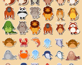 Paquete de pegatinas de animales 1