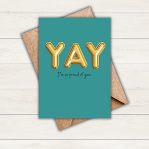 YAY Biglietto d'auguri / Orgoglioso di te / Celebrazione