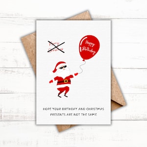 Tarjeta de cumpleaños de Navidad / Feliz Navidad / Tarjeta de felicitación