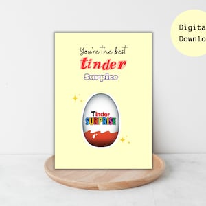 Druckbare Zunder Karte | Zunder Überraschung Dating Lustige Karte | Digitaler Download | Blanko-Karte
