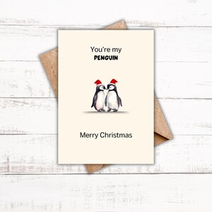 Jij bent mijn pinguïn-kerstkaart | Fijne kerstdagen | Wenskaart: