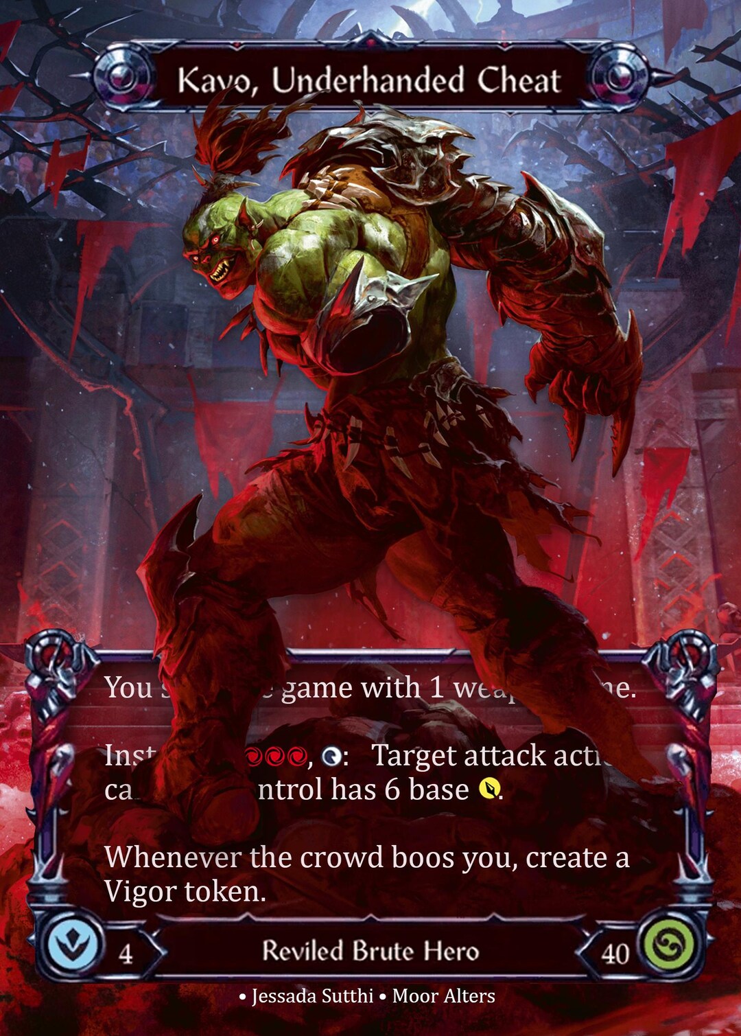 Kayo, Underhanded Cheat - Alter Token - Flesh and Blood TCG - Etsy