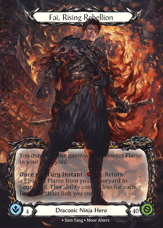 Fai, Rising Rebellion - Alter Token - Flesh and Blood TCG - Etsy