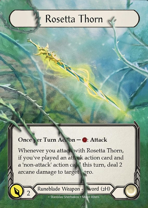 Rosetta Thorn - Alter Token - Flesh and Blood TCG - Etsy Australia