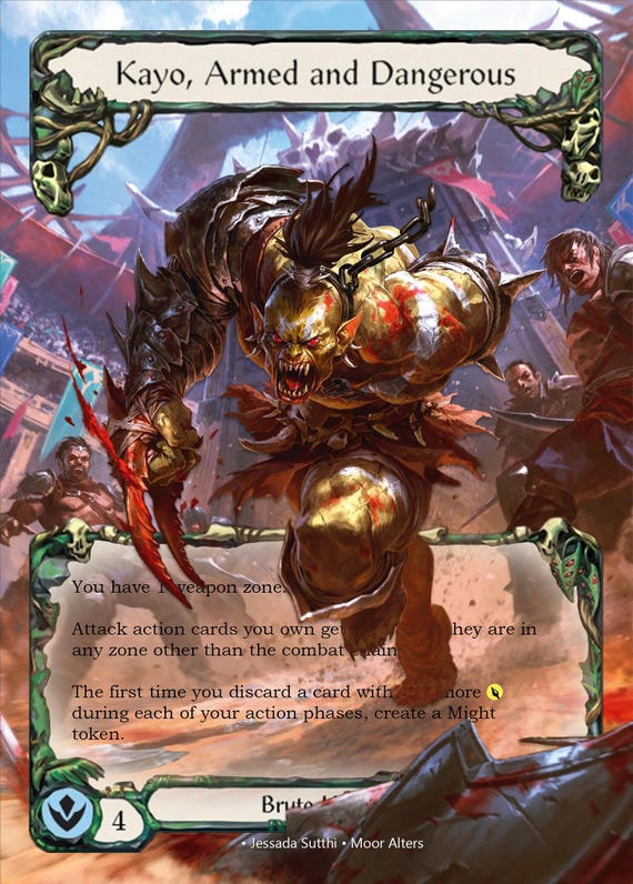 Kayo, Armed and Dangerous - Alter Token - Flesh and Blood TCG - Etsy