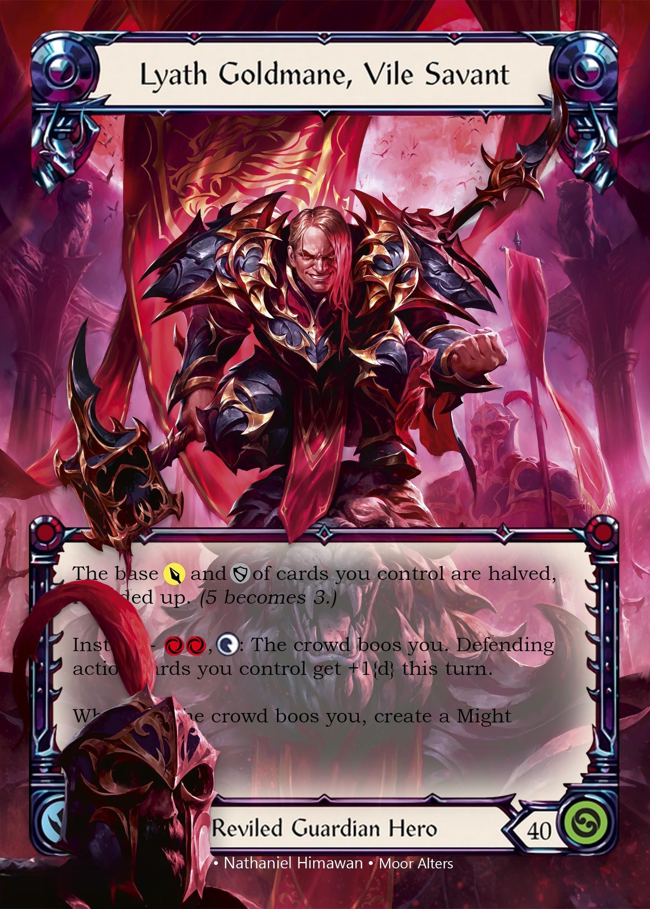 Lyath Goldmane, Vile Savant - Alter Token - Flesh and Blood TCG - Etsy