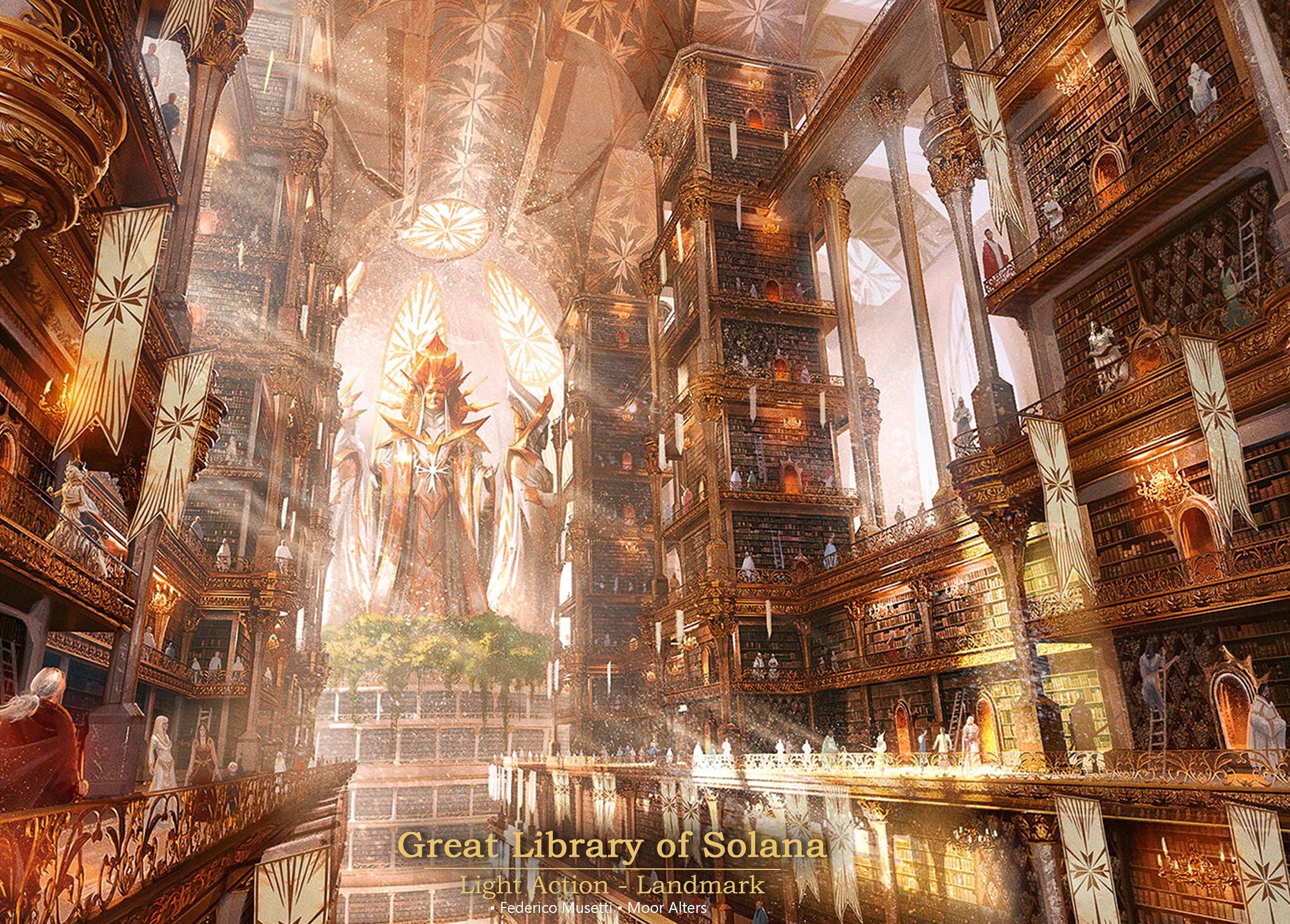FAB プレイマット（Great Library of Solana） Great Library of Solana - Flesh & Blood TCG - Monarch – FaB