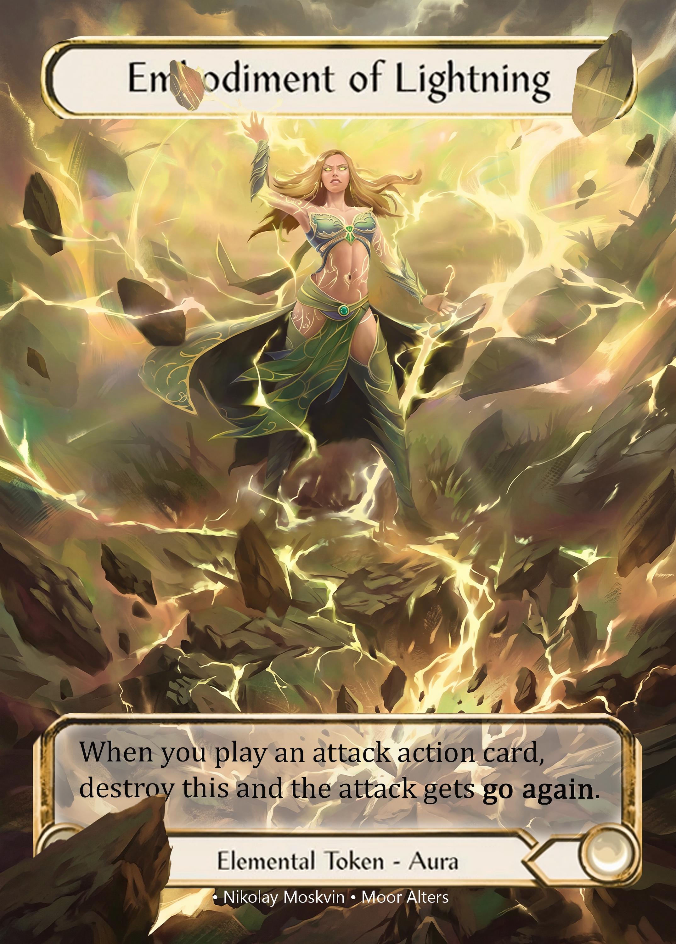 FaB Embodiment of Lightning プロモCF Embodiment of Lightning Token - Flesh and Blood TCG - Etsy