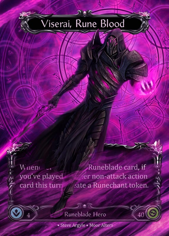 Viserai Runeblood - Alter Token - Flesh and Blood TCG - Etsy