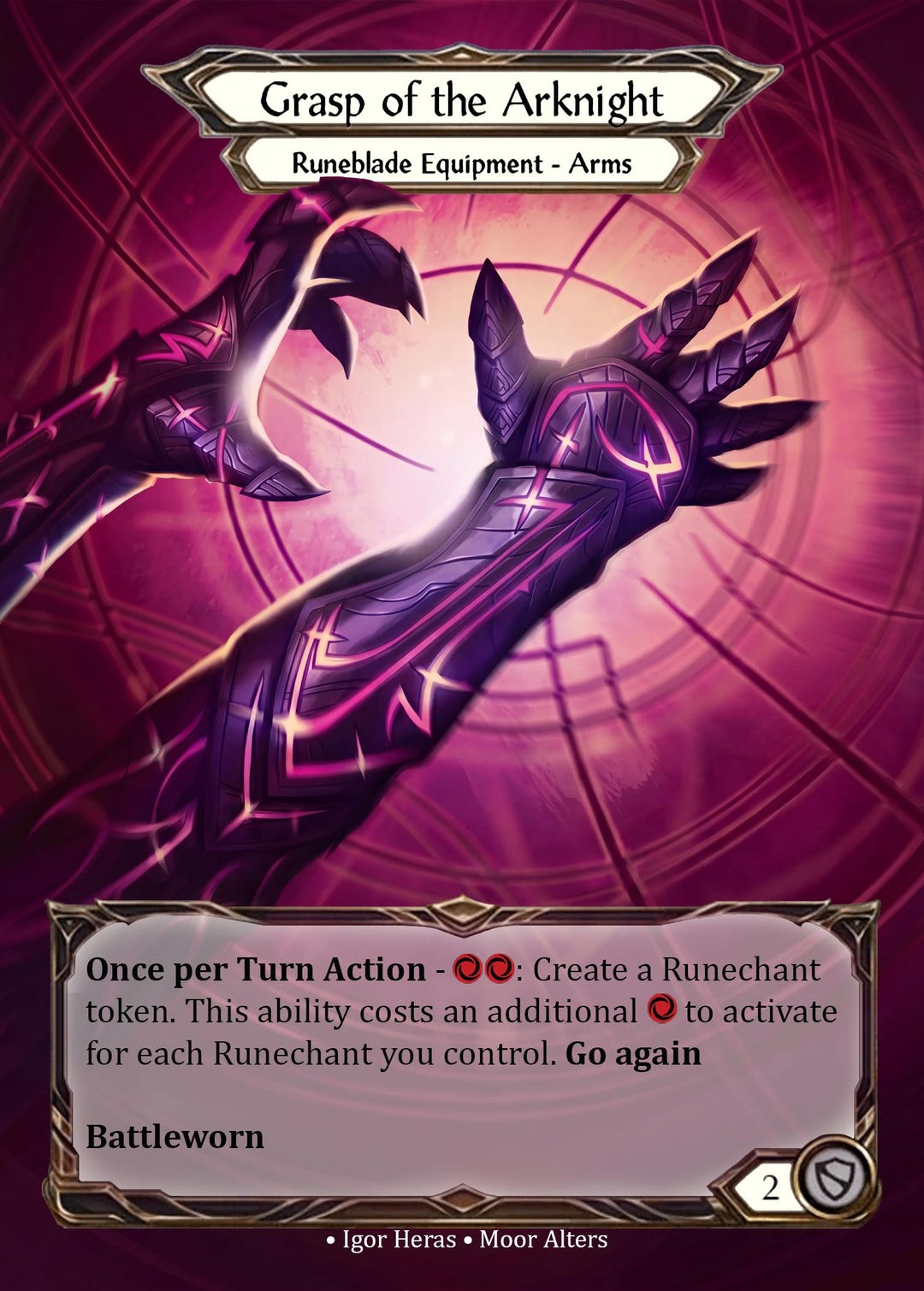Grasp of the Arknight - PROXY - Flesh and Blood TCG - Etsy