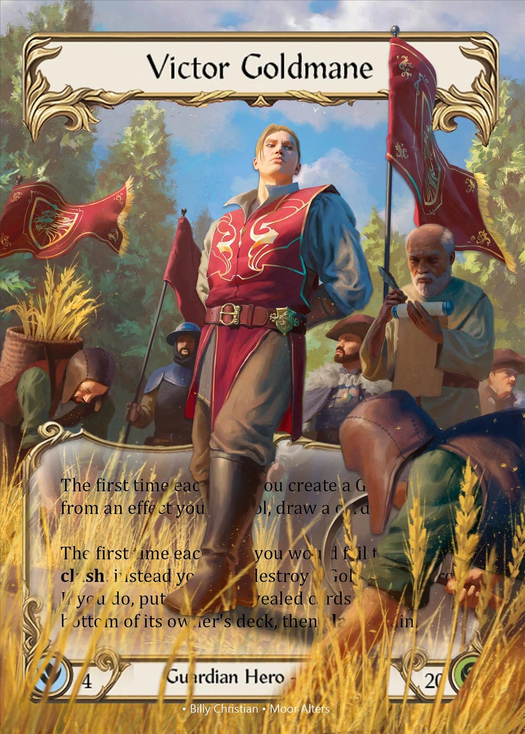 Victor Goldmane - Alter Token - Flesh and Blood TCG - Etsy