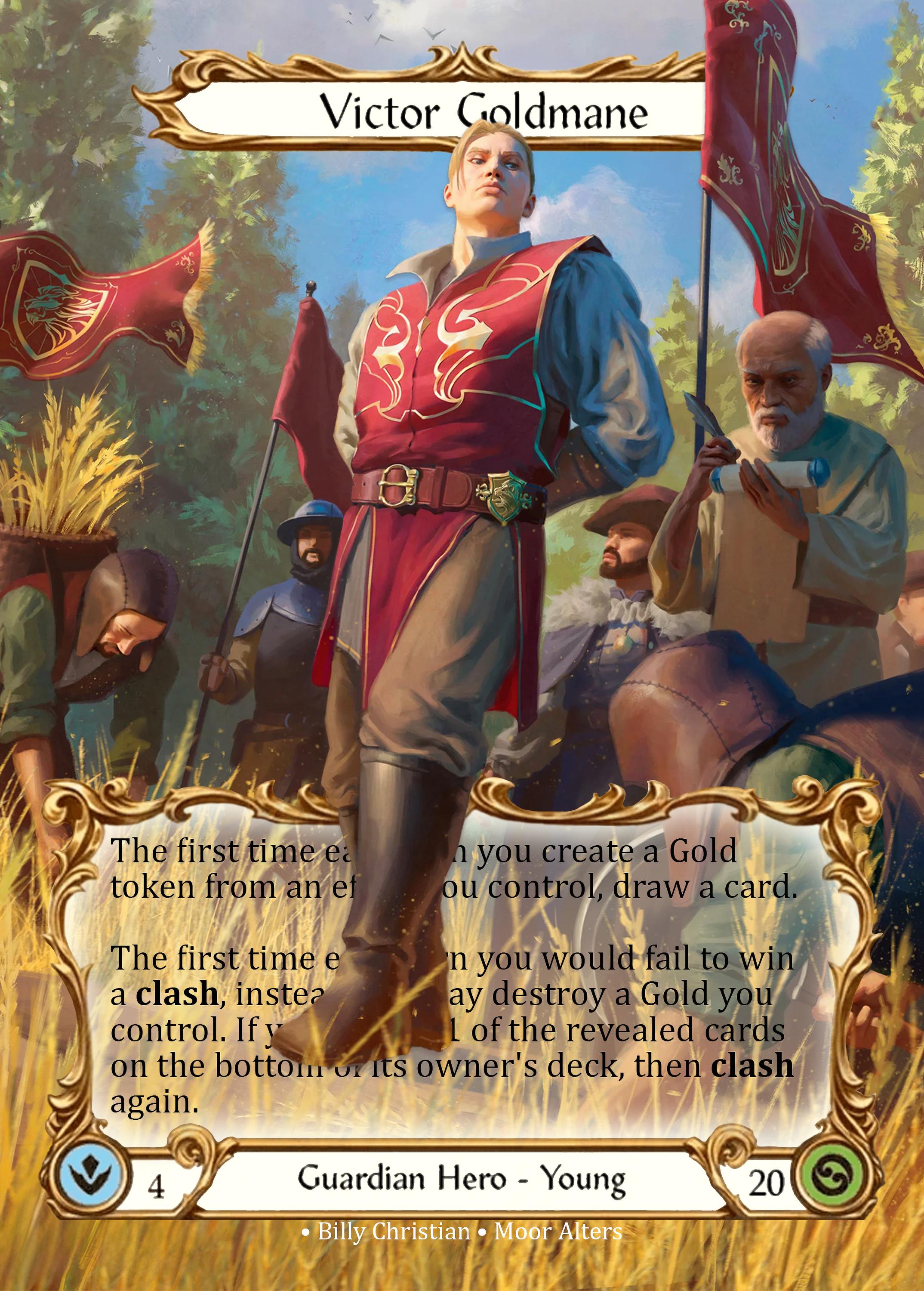 Victor Goldmane - Alter Token - Flesh and Blood TCG - Etsy