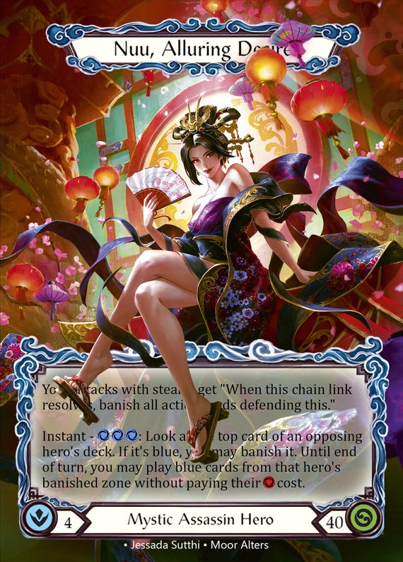 Nuu, Alluring Desire - Alter Token - Flesh and Blood TCG - Etsy