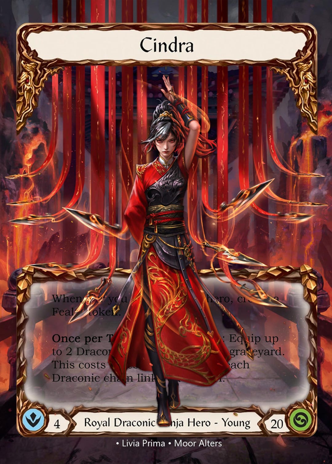 Cindra - Alter Token - Flesh and Blood TCG - Etsy