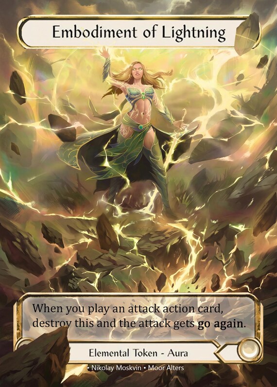 FaB Embodiment of Lightning プロモCF Embodiment of Lightning Token - Flesh and Blood TCG - Etsy