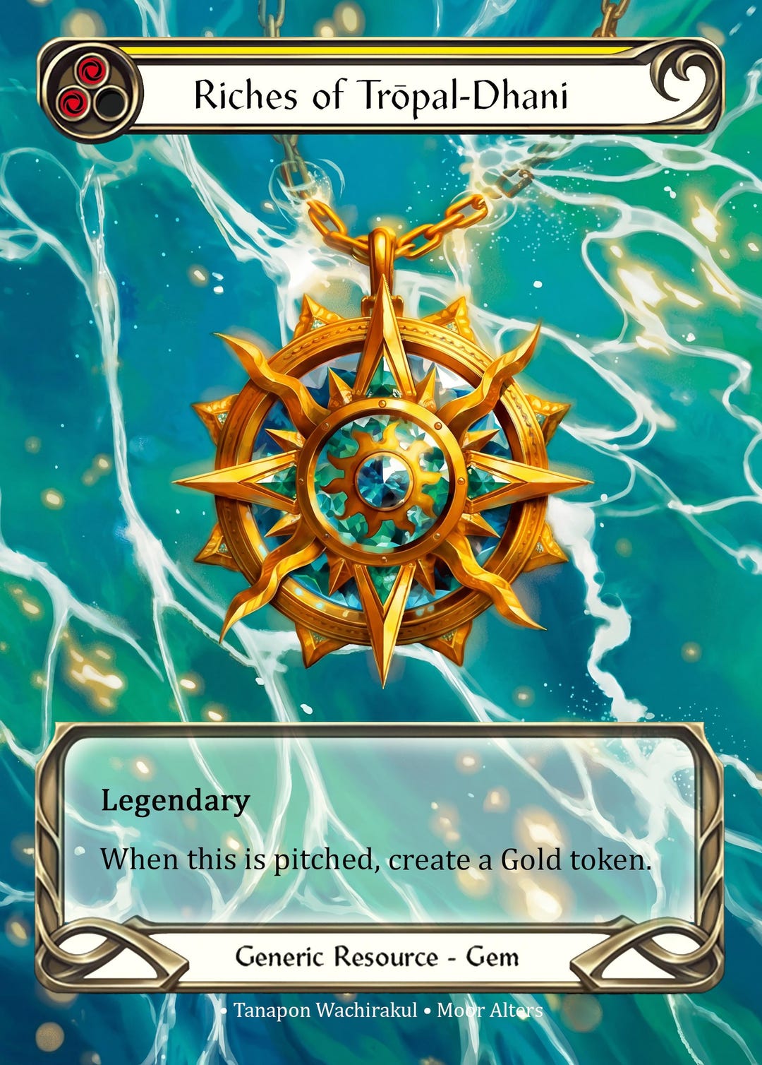 FAB 英語版 Riches of Tropical-Dhani Riches of Trōpal-dhani - PROXY - Flesh and Blood TCG - Etsy