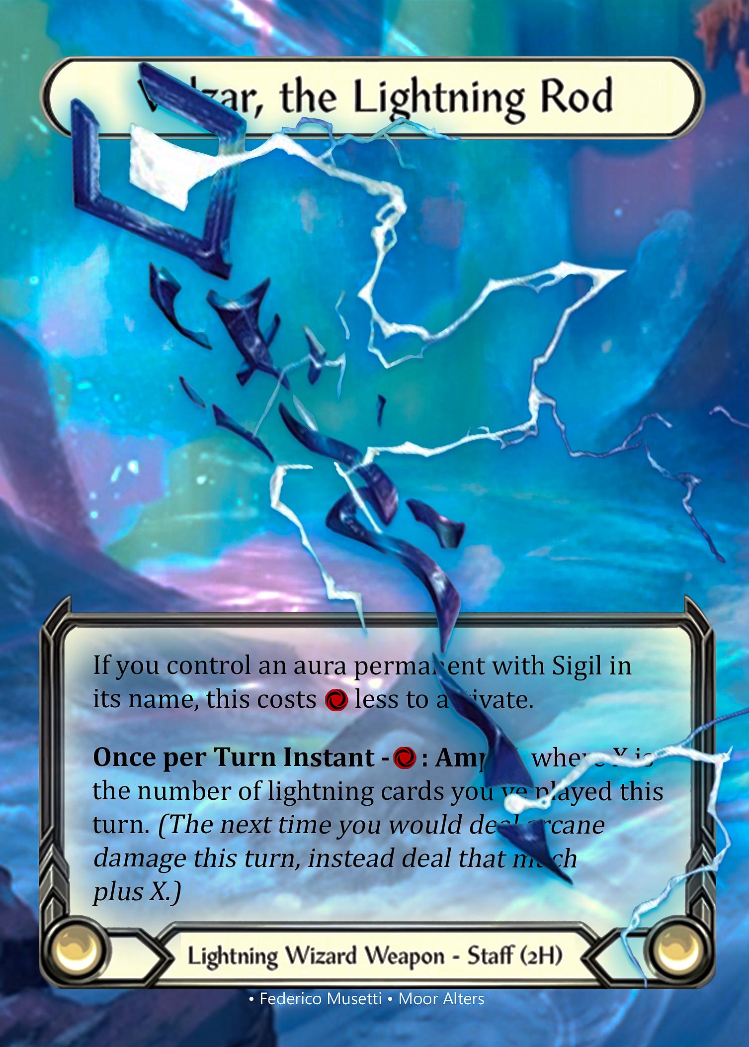 Volzar, the Lightning Rod - Alter Token - Flesh and Blood TCG - Etsy