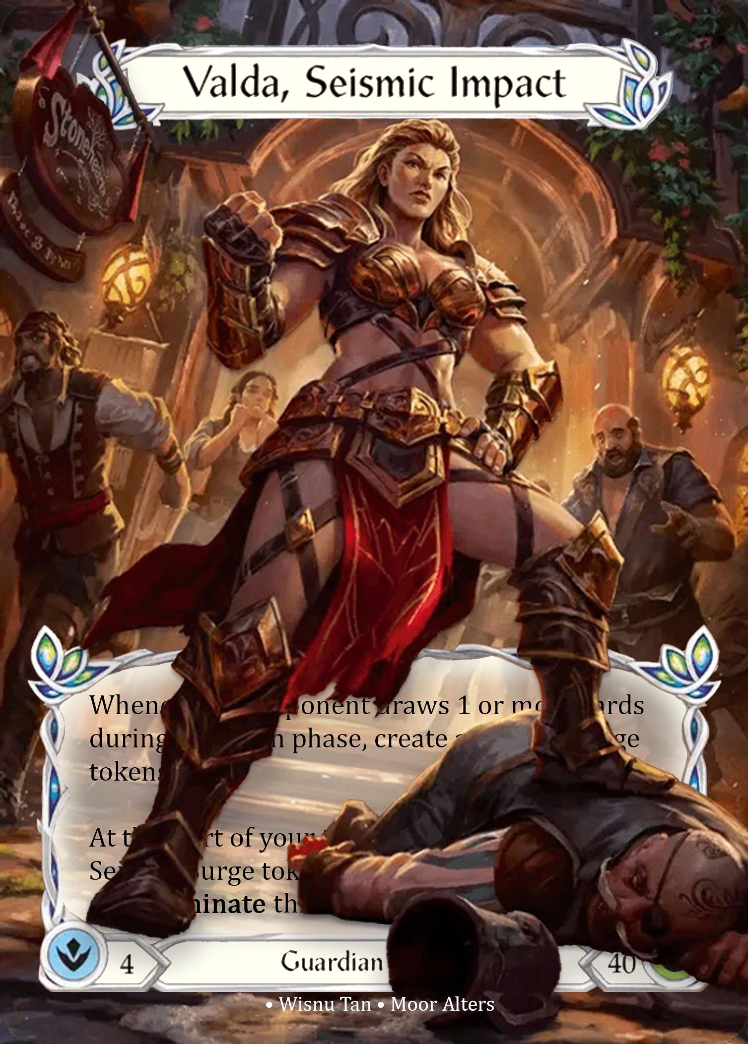 Valda, Seismic Impact - Alter Token - Flesh and Blood TCG - Etsy