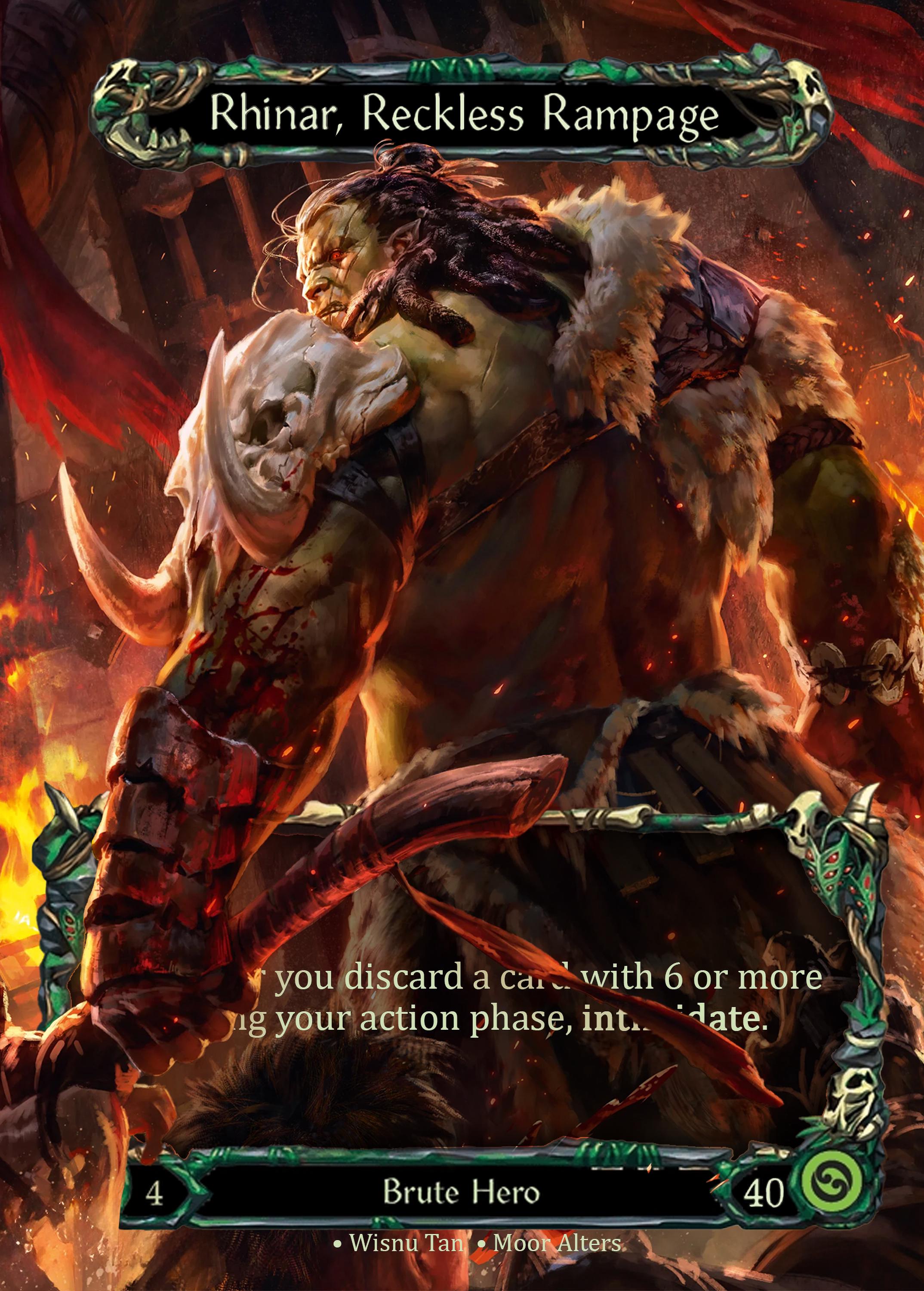 Rhinar, Reckless Rampage (heavy Hitters Variant) - Alter Token