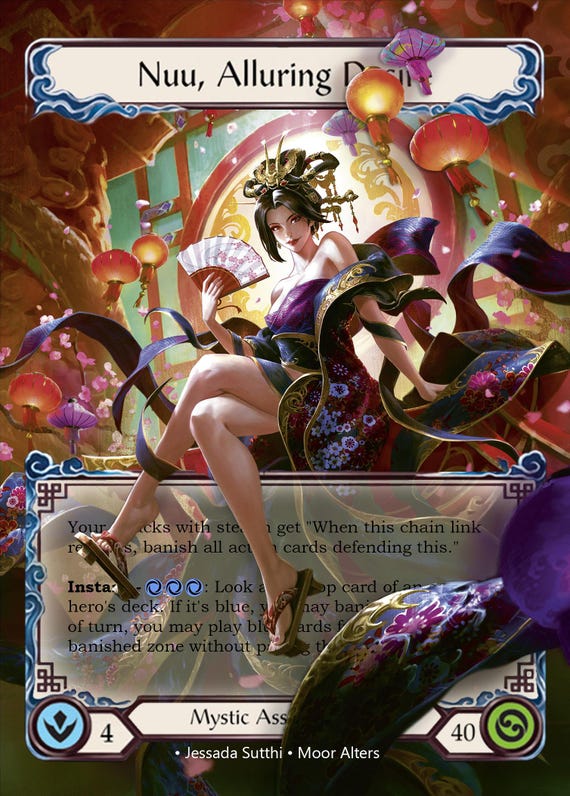 Nuu, Alluring Desire - Alter Token - Flesh and Blood TCG - Etsy